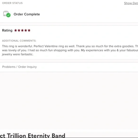 18k 6ct Trillion Eternity Band - Picture 14 of 16